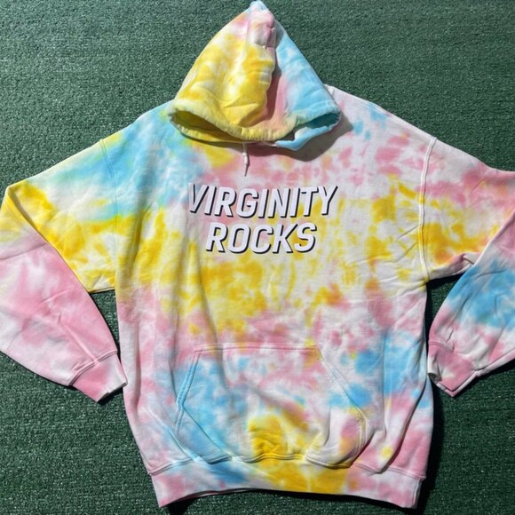 Danny Duncan Virgnity Rocks Tie Dye Hoodie Size L - Picture 1 of 4